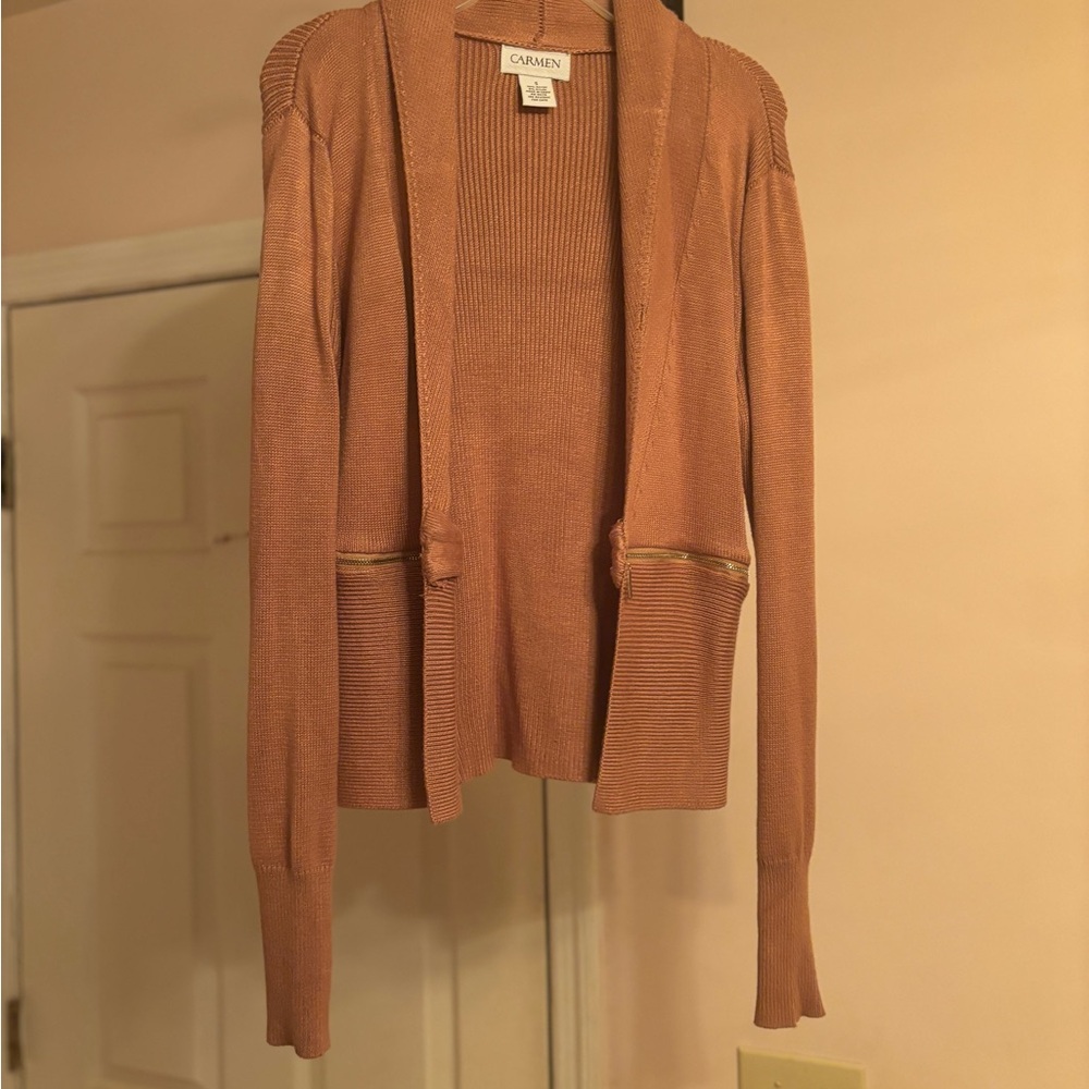 Carmen Women's Cardigan in Warm Tan